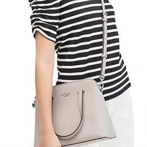 Kate Spade Cedar Street Miase Grey Leather Crossbody Purse Bag